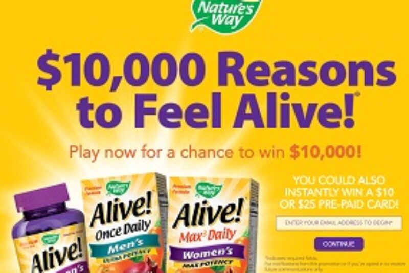 Win $10,000 in Cash from Nature's Way