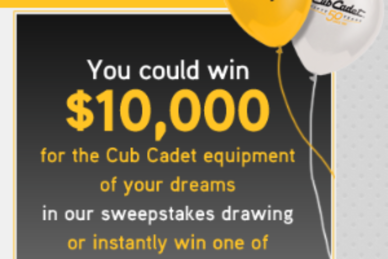 Win Cub Cadet Equipment