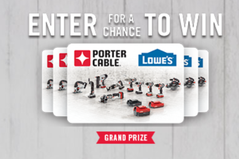 Win A $1,000 Lowes Gift Card & More!