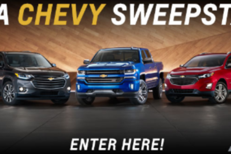 Win A Chevy Vehicle Of Your Choice
