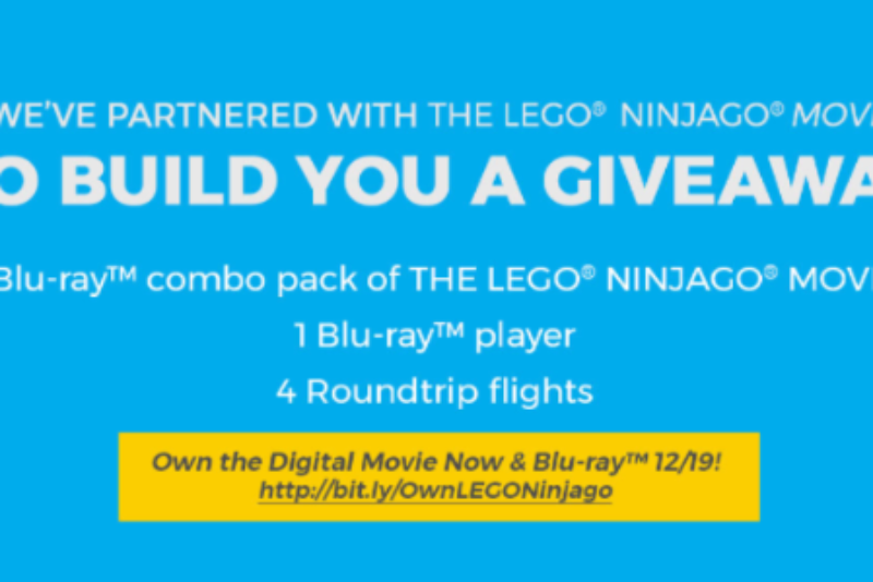 Win Airline Tickets & Blu-Ray Player & Legos