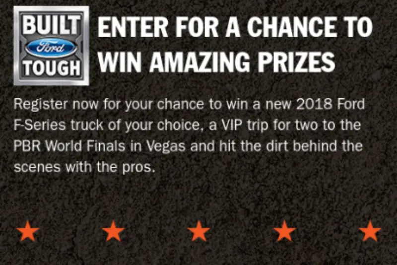Win A 2018 Ford F-Series Truck & Trip to Vegas