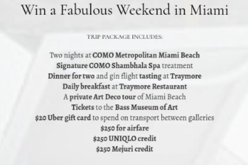 Win A Weekend in Miami