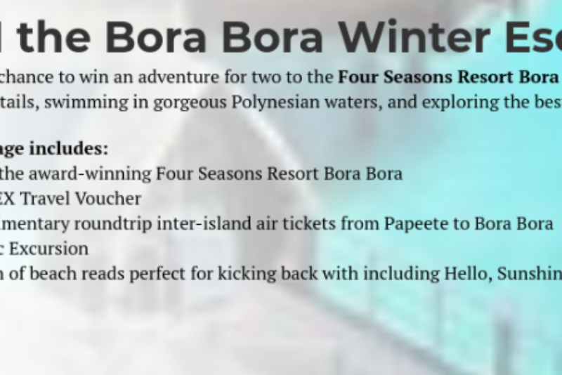 Win A Winter Escape to Bora Bora