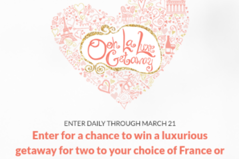 Win A Trip to France or Greece & Shopping Spree