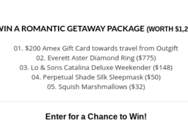 Win A Romantic Getaway