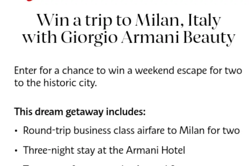 Win A Trip to Milan, Italy