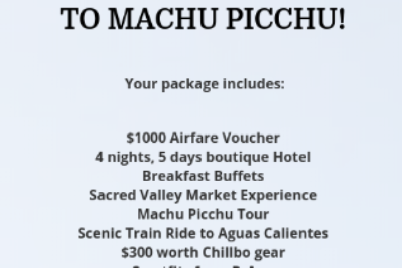Win A Trip to Machu Picchu
