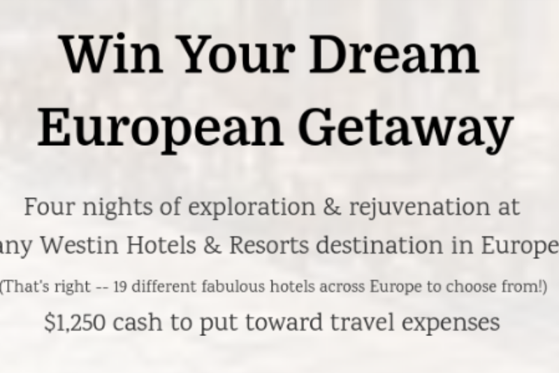 Win A European Getaway for Two