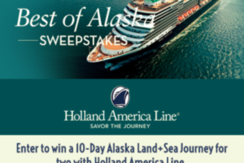 Holland: Win a 10-day Alaskan Cruise