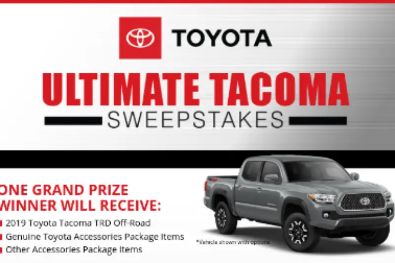 Win a 2019 Toyota Tacoma TRD Truck