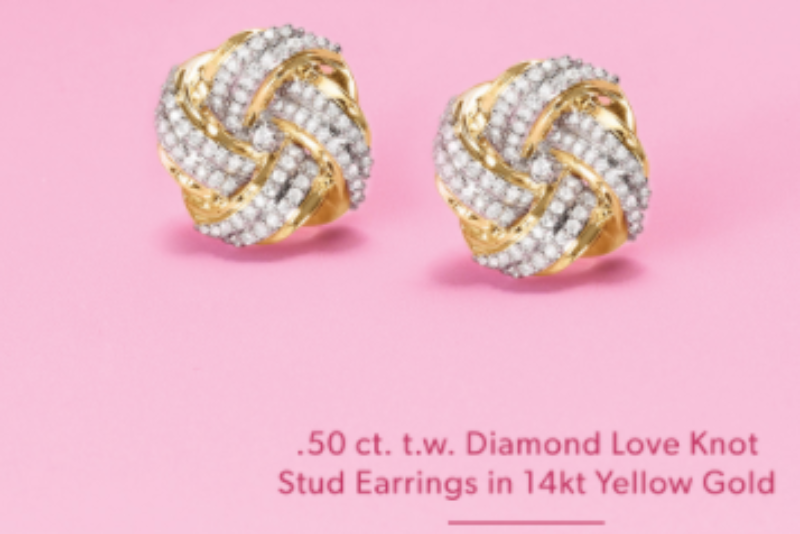Win Diamond Love Knot Earrings