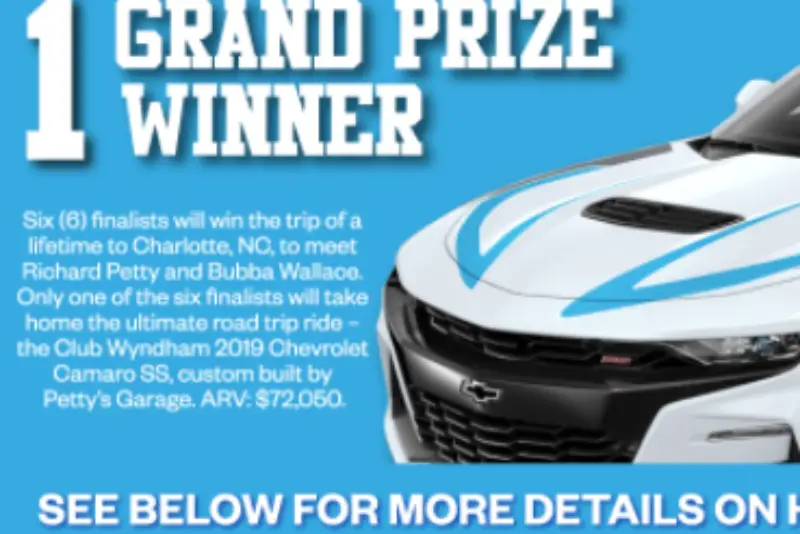 Win a Chevy Camaro SS from Petty's Garage
