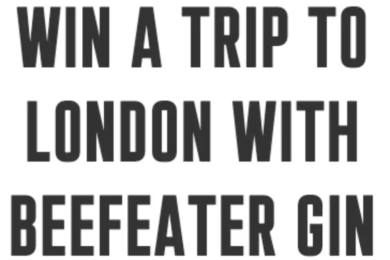 Win a Trip to London from Beefeater Gin