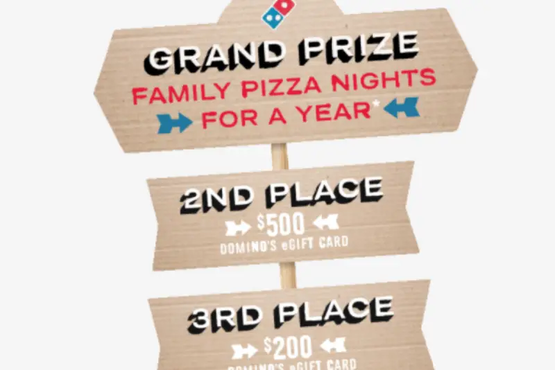 Win Pizza for a Year from Domino's