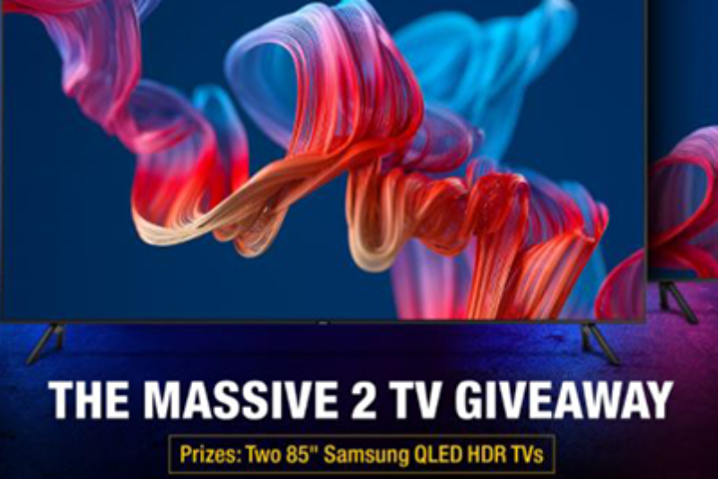 Win Two 85" Samsung QLED TVs
