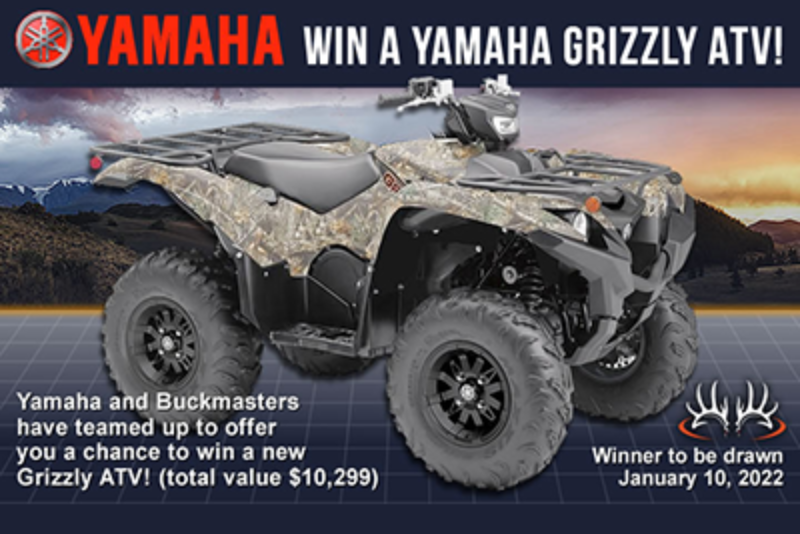 Win a Yamaha Grizzly ATV from Buckmasters