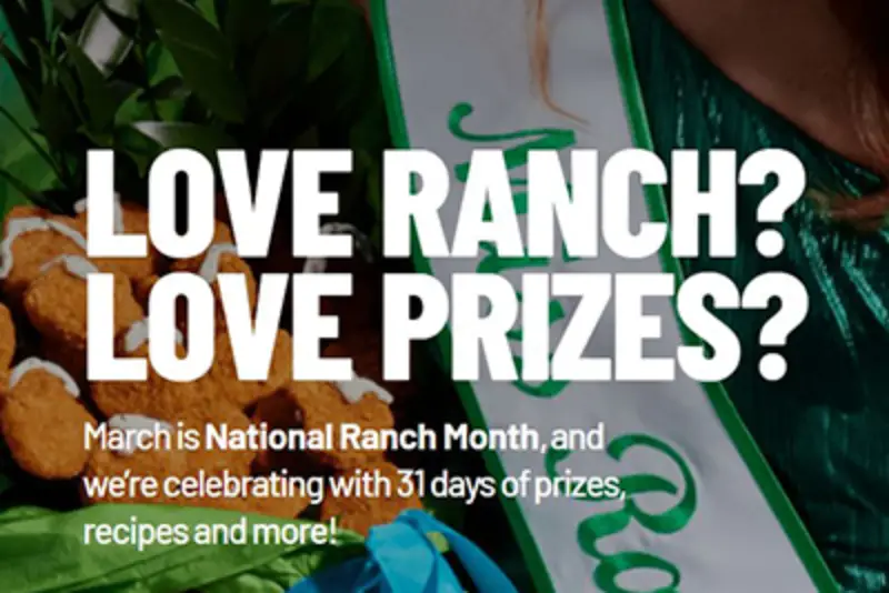 Win a Hidden Valley Ranch Refrigerator + 100 Bottles