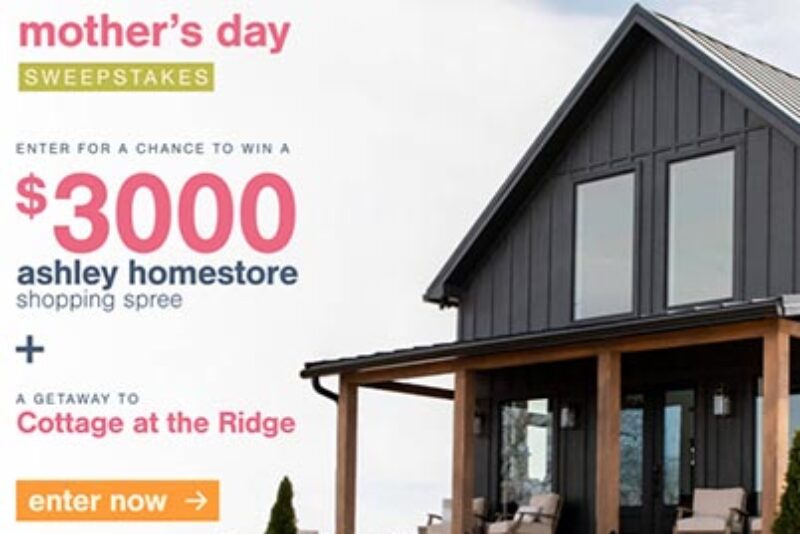 Win a $3K Ashley Shopping Spree + Cottage Getaway