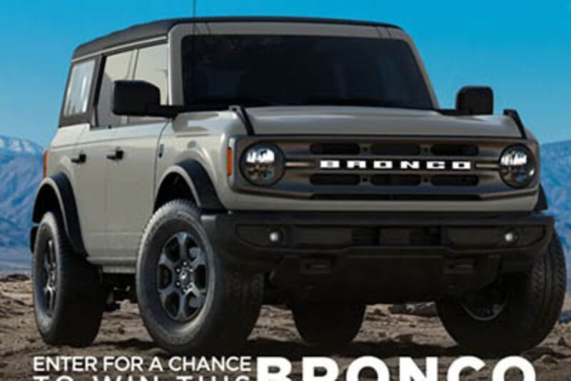 Win a 2021 Ford Bronco from Sea Foam
