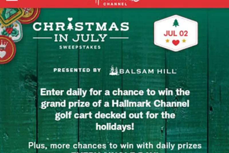Win a Hallmark Channel Holiday Golf Cart