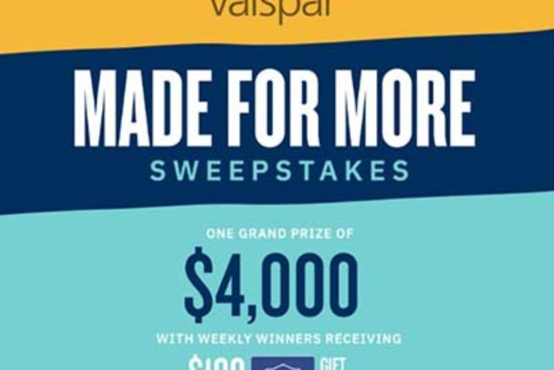 Win $4,000 from Valspar & HGTV