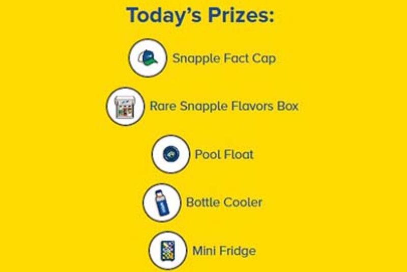 Win Summer Prizes from Snapple