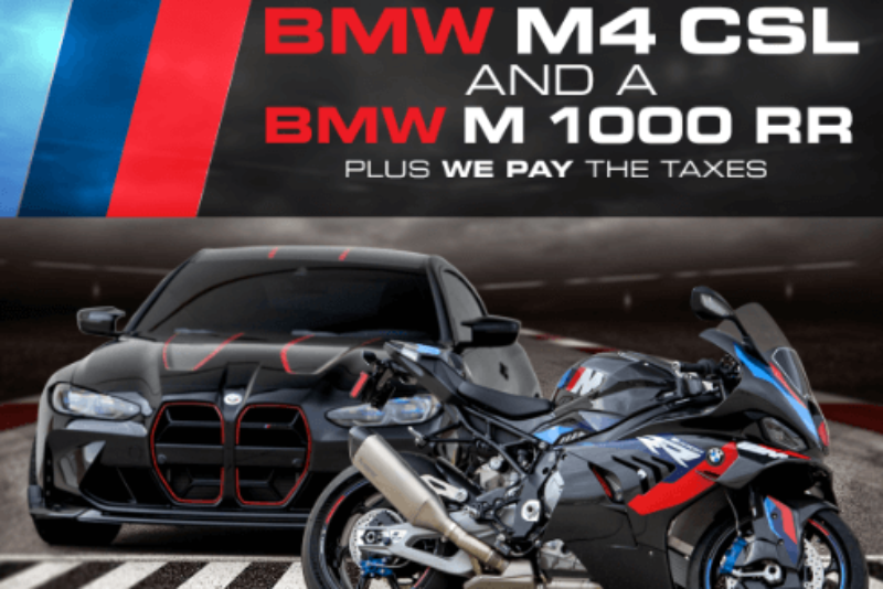 Win a 2023 BMW M4 and a 2023 BMW M1000 RR