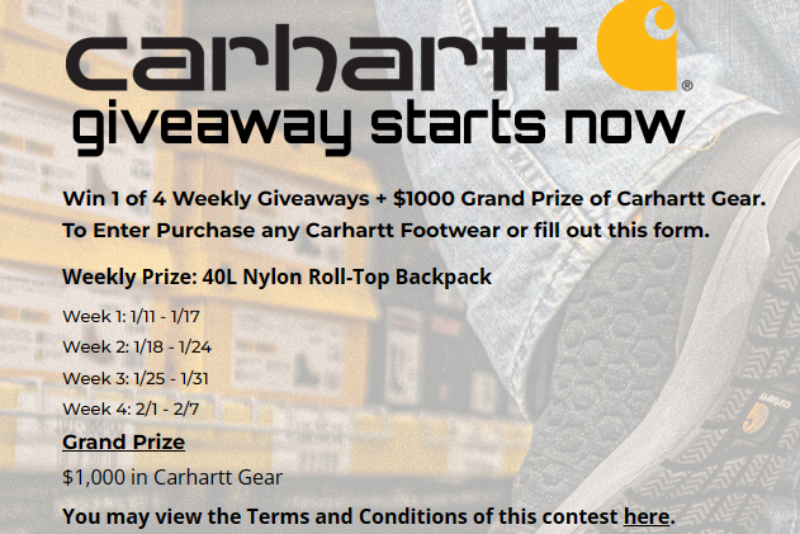 Win $1,000 in Carhartt Gear